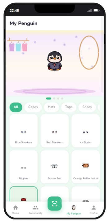 My Penguin screen