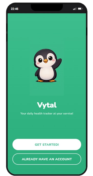 Vytal welcome screen
