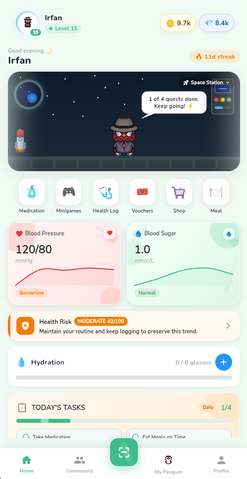 Vytal home screen